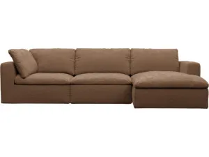 Cloud Deep Tribute Chestnut Modular Chaise Sofa Right Facing - 3 Seater by James Lane, a Sofas for sale on Style Sourcebook
