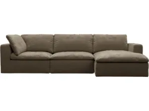 Cloud Deep Tribute Walnut Modular Chaise Sofa Right Facing - 3 Seater by James Lane, a Sofas for sale on Style Sourcebook