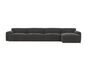 Copenhagen California Charcoal Chaise Sofa Right Facing - 4 Seater by James Lane, a Sofas for sale on Style Sourcebook