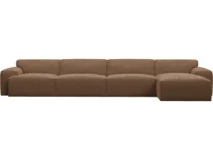 Copenhagen Tribute Chestnut Chaise Sofa Right Facing - 4 Seater by James Lane, a Sofas for sale on Style Sourcebook