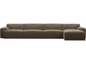 Copenhagen Tribute Walnut Chaise Sofa Right Facing - 4 Seater by James Lane, a Sofas for sale on Style Sourcebook