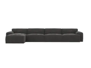 Copenhagen California Charcoal Chaise Sofa Left Facing - 4 Seater by James Lane, a Sofas for sale on Style Sourcebook