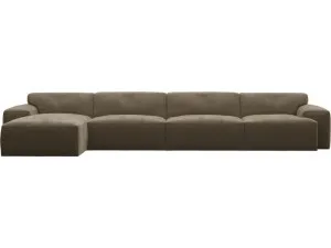 Copenhagen Tribute Walnut Chaise Sofa Left Facing - 4 Seater by James Lane, a Sofas for sale on Style Sourcebook