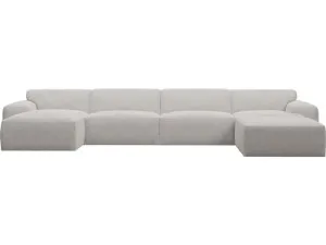 Copenhagen Avon Mineral Sofa - 5 seater U Shaped Modular with LAF Chaise by James Lane, a Sofas for sale on Style Sourcebook