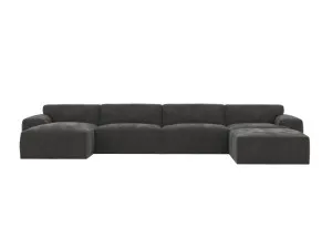 Copenhagen California Charcoal Sofa - 5 seater U Shaped Modular with LAF Chaise by James Lane, a Sofas for sale on Style Sourcebook