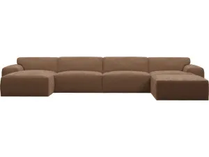Copenhagen Tribute Chestnut Sofa - 5 seater U Shaped Modular with LAF Chaise by James Lane, a Sofas for sale on Style Sourcebook