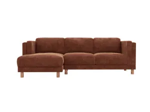 Hayes Muse Rust Chaise Sofa Left Facing - 3 Seater by James Lane, a Sofas for sale on Style Sourcebook