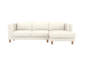 Hayes Boucle Ivory Chaise Sofa Right Facing - 3 Seater by James Lane, a Sofas for sale on Style Sourcebook