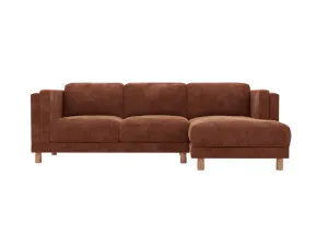 Hayes Muse Rust Chaise Sofa Right Facing - 3 Seater by James Lane, a Sofas for sale on Style Sourcebook