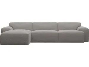 Copenhagen Boucle Pumice Modular Chaise Sofa Left Facing - 3 Seater by James Lane, a Sofas for sale on Style Sourcebook