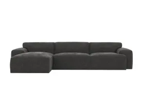 Copenhagen California Charcoal Modular Chaise Sofa Left Facing - 3 Seater by James Lane, a Sofas for sale on Style Sourcebook