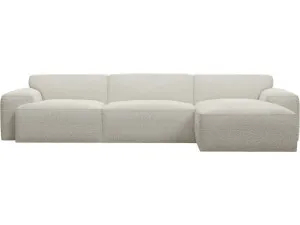 Copenhagen Boucle Ivory Modular Chaise Sofa Right Facing - 3 Seater by James Lane, a Sofas for sale on Style Sourcebook