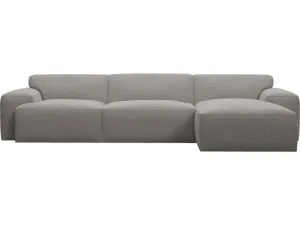 Copenhagen Boucle Pumice Modular Chaise Sofa Right Facing - 3 Seater by James Lane, a Sofas for sale on Style Sourcebook