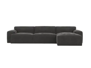 Copenhagen California Charcoal Modular Chaise Sofa Right Facing - 3 Seater by James Lane, a Sofas for sale on Style Sourcebook
