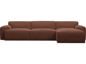 Copenhagen Muse Rust Modular Chaise Sofa Right Facing - 3 Seater by James Lane, a Sofas for sale on Style Sourcebook
