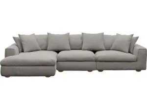 Tully Boucle Pumice Chaise Sofa Left Facing - 3 Seater by James Lane, a Sofas for sale on Style Sourcebook