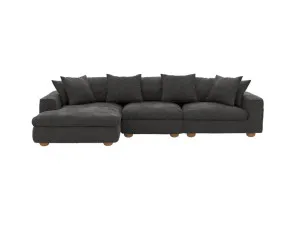 Tully California Charcoal Chaise Sofa Left Facing - 3 Seater by James Lane, a Sofas for sale on Style Sourcebook