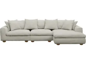 Tully California Ivory Chaise Sofa Right Facing - 3 Seater by James Lane, a Sofas for sale on Style Sourcebook