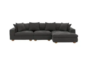 Tully California Charcoal Chaise Sofa Right Facing - 3 Seater by James Lane, a Sofas for sale on Style Sourcebook