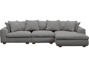 Tully California Slate Chaise Sofa Right Facing - 3 Seater by James Lane, a Sofas for sale on Style Sourcebook