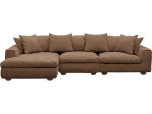 Tully Tribute Chestnut Chaise Sofa Left Facing - 3 Seater by James Lane, a Sofas for sale on Style Sourcebook