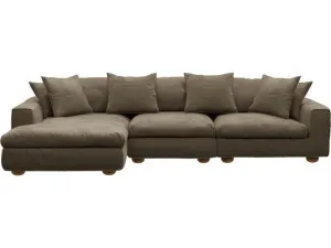 Tully Tribute Walnut Chaise Sofa Left Facing - 3 Seater by James Lane, a Sofas for sale on Style Sourcebook