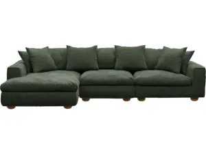 Tully Muse Forest Chaise Sofa Left Facing - 3 Seater by James Lane, a Sofas for sale on Style Sourcebook