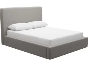 Felix Gas Lift Bed Boucle Pumice Queen by James Lane, a Beds & Bed Frames for sale on Style Sourcebook
