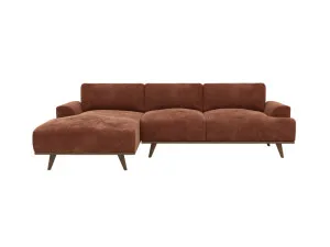 Dane Muse Rust Chaise Sofa Left Facing - 3 Seater by James Lane, a Sofas for sale on Style Sourcebook