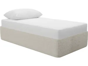 Leo Bed Base Boucle Ivory Single by James Lane, a Beds & Bed Frames for sale on Style Sourcebook