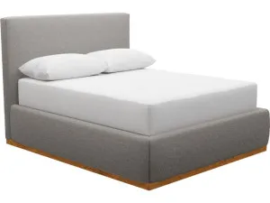 Haven Dark Gas Lift Bed Boucle Pumice Queen by James Lane, a Beds & Bed Frames for sale on Style Sourcebook