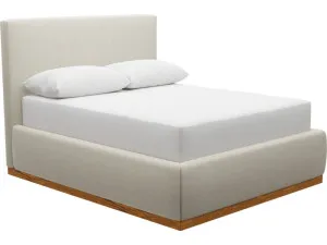 Haven Dark Gas Lift Bed Muse Flax Queen by James Lane, a Beds & Bed Frames for sale on Style Sourcebook