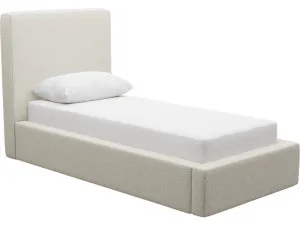 Felix Gas Lift Bed Boucle Ivory King Single by James Lane, a Beds & Bed Frames for sale on Style Sourcebook