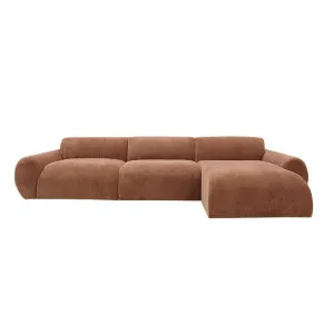 Malmo Muse Rust Chaise Sofa Right Facing - 3 Seater by James Lane, a Sofas for sale on Style Sourcebook