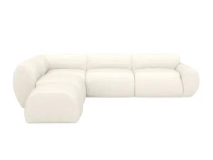 Malmo Boucle Ivory Sofa - 5 Seater LAF Terminal by James Lane, a Sofas for sale on Style Sourcebook