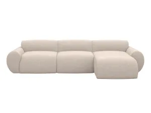 Malmo Boucle Pumice Chaise Sofa Right Facing - 3 Seater by James Lane, a Sofas for sale on Style Sourcebook