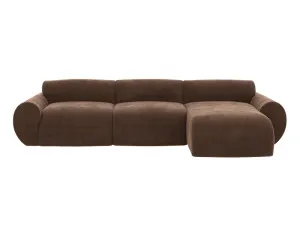 Malmo Muse Chocolate Chaise Sofa Right Facing - 3 Seater by James Lane, a Sofas for sale on Style Sourcebook