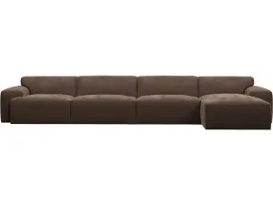 Copenhagen Muse Chocolate Chaise Sofa Right Facing - 4 Seater by James Lane, a Sofas for sale on Style Sourcebook