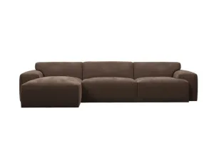 Copenhagen Muse Chocolate Modular Chaise Sofa Left Facing - 3 Seater by James Lane, a Sofas for sale on Style Sourcebook