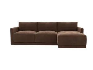 Haven Apt Muse Chocolate Chaise Sofa Right Facing - 3 Seater by James Lane, a Sofas for sale on Style Sourcebook