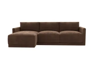 Haven Apt Muse Chocolate Chaise Sofa Left Facing - 3 Seater by James Lane, a Sofas for sale on Style Sourcebook