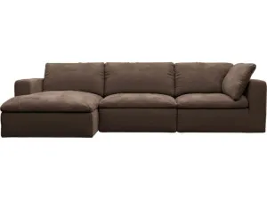 Cloud Deep Muse Chocolate Modular Chaise Sofa Left Facing - 3 Seater by James Lane, a Sofas for sale on Style Sourcebook