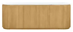 Curve Buffet Light Oak & Carrara Marble by James Lane, a Sideboards, Buffets & Trolleys for sale on Style Sourcebook