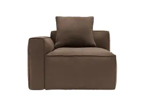 Riley Apt Muse Chocolate Left Arm Facing Chair Module by James Lane, a Sofas for sale on Style Sourcebook