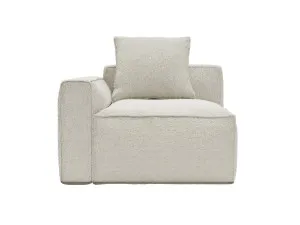 Riley Apt Boucle Ivory Left Arm Facing Chair Module by James Lane, a Sofas for sale on Style Sourcebook