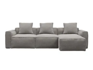 Riley Apt Boucle Pumice Chaise Sofa Right Facing - 3 Seater by James Lane, a Sofas for sale on Style Sourcebook