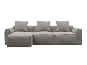 Riley Apt Boucle Pumice Chaise Sofa Left Facing - 3 Seater by James Lane, a Sofas for sale on Style Sourcebook