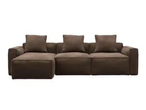 Riley Apt Muse Chocolate Chaise Sofa Left Facing - 3 Seater by James Lane, a Sofas for sale on Style Sourcebook