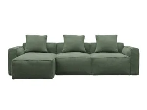 Riley Apt Tribute Dark Jade Chaise Sofa Left Facing - 3 Seater by James Lane, a Sofas for sale on Style Sourcebook
