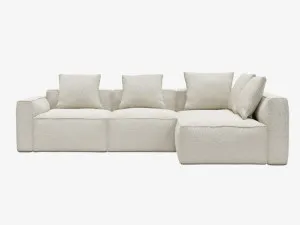 Riley Apt Boucle Ivory Corner Modular Sofa RAF Terminal - 4 Seater by James Lane, a Sofas for sale on Style Sourcebook